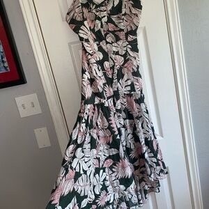 Floral Green and Pink Dress Gianni Bini small